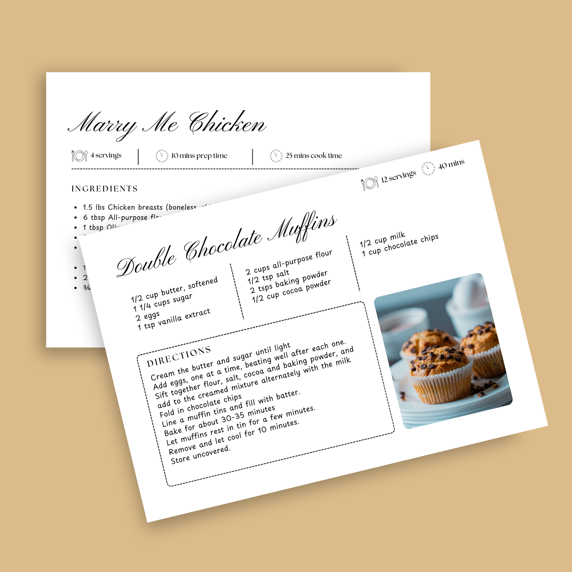Preview of Recipe Card Template